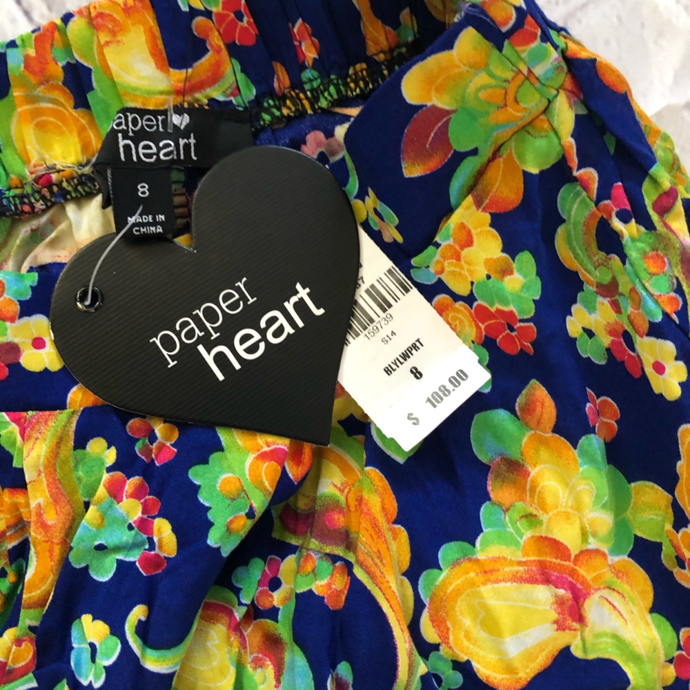 NWT Paper Heart Flutter Mini Shorts Small Cheeky